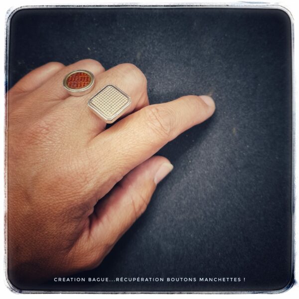 Vintage argent /cuir et doré – Image 5